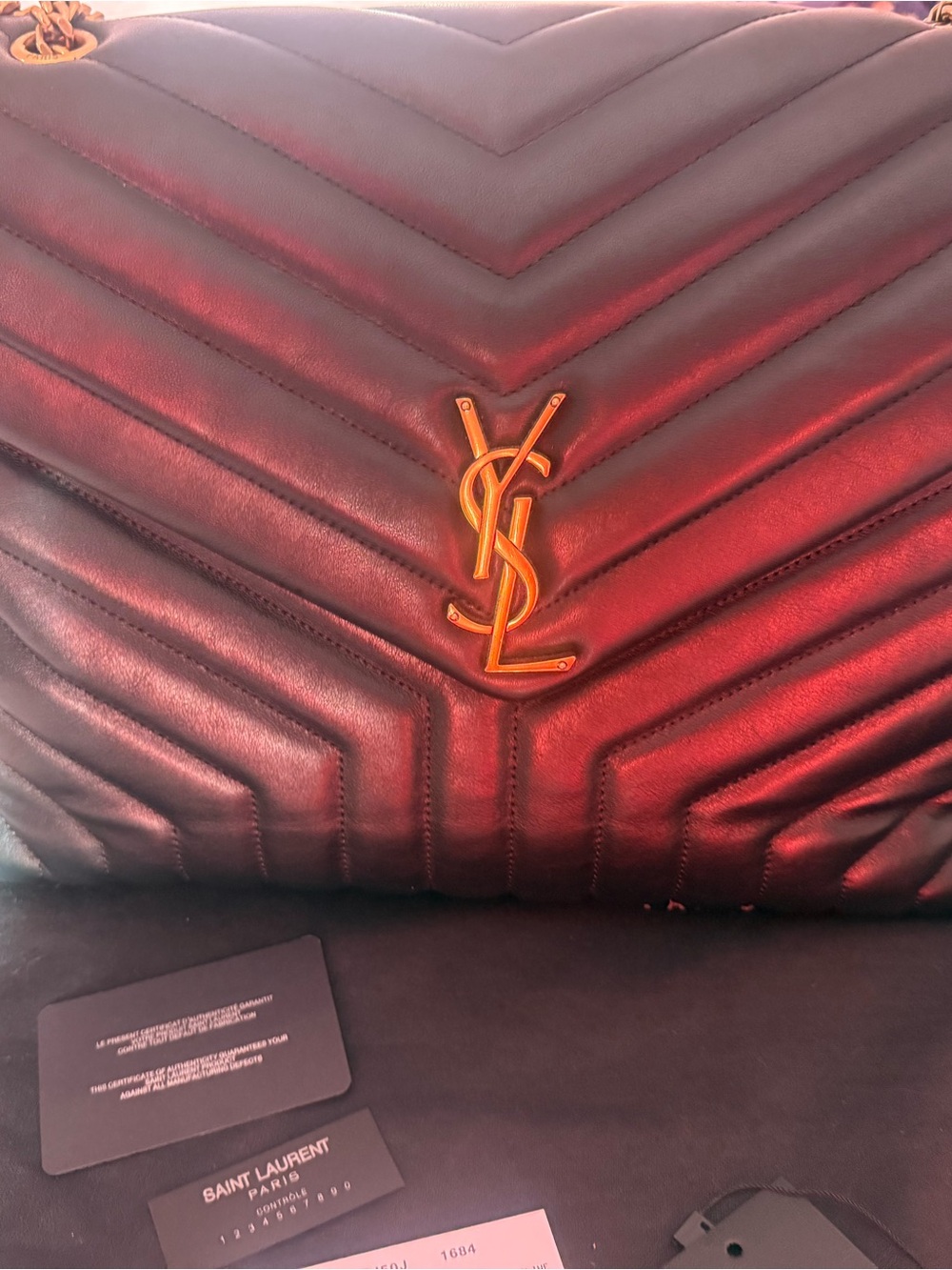 rag & bone Quilted Leather Shoulder Bag in Deep Red with Gold Hardware